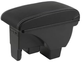 WUURAA Easy to install Car Armrest Box Accessories Car Armrest With Usb Piece Strorage Box Car-styling Center Console For Polo 2019-2022 (Color : A-black white 3 usb)