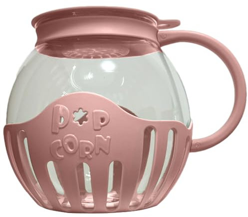 Mikrowellen-Popcorn-Schüssel aus Glas, 2,25 Quart Glas-Popcorn-Glas-Popper mit Deckel, Mikrowellen-Popcorn-Maschine, Mikrowellen-Popcorn-Maker, temperatursicheres Borosilikatglas, spülmaschinenfest
