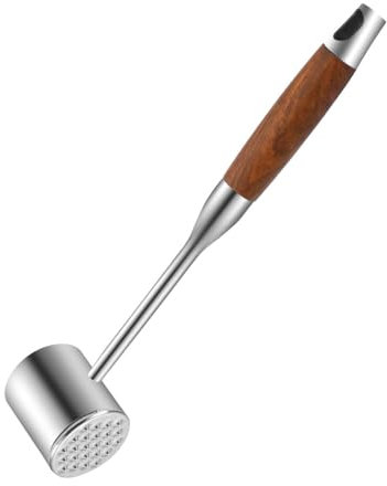 MAXCOOK Meat Tenderizer, 304 Stainless Steel Meat Hammer with Wood Handle,Kitchen Meat Mallet for Cooking, Chicken Steak Meat Tenderizer Tool