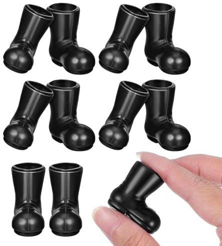 BESTonZON 12Pcs Mini Santa Boots Model Christmas Ornament Tiny Dollhouse Decoration Festival Desktop Decor