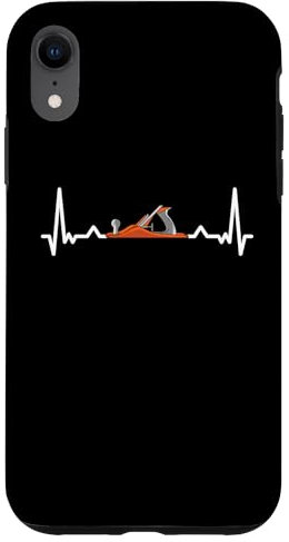 Coque pour iPhone XR Travail du bois Heartbeat Travail du bois