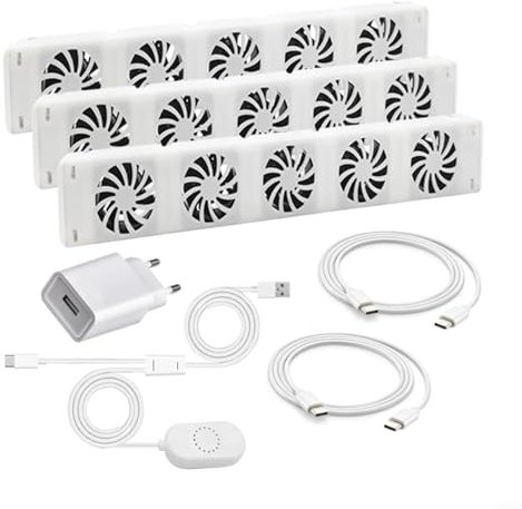 HOHOVYVY Ventilatore per termosifone, 5.0, ventola per radiatori intelligenti, set di prolunga per radiatori (TRIO-SET)