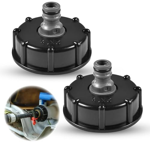 Tkxjry 2 Pezzi Tappo Adattatore, Adattatore tubo flessibile plastica, Raccordo Tappo Filettato, Adattatore per serbatoio,per Collegare Tubi da Giardino, Serbatoi D'acqua