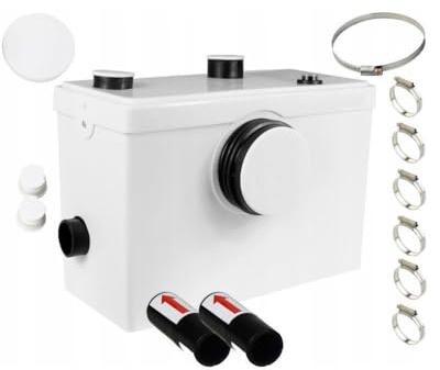Toilet Macerator Pump 600W Sanitary Waste Sewage Sink Basin Shower Bath Water Pump