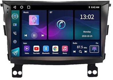 WOMGKDA 9 Pollici Android 13 Autoradio per SsangYong Tivoli 2015-2022 Navigazione GPS Wireless Carplay Touch Screen con Android Auto Bluetooth Radio SWC FM DSP Controllo del Volante(S20 4+64G)