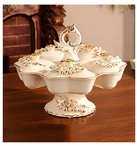 Cesto di frutta in ceramica Elegante Piatto di Frutta Ornamentale Porcellana Assortiti Dessert Piatto Dinnerware Decor Artigianato Houseware Piatto di Frutta