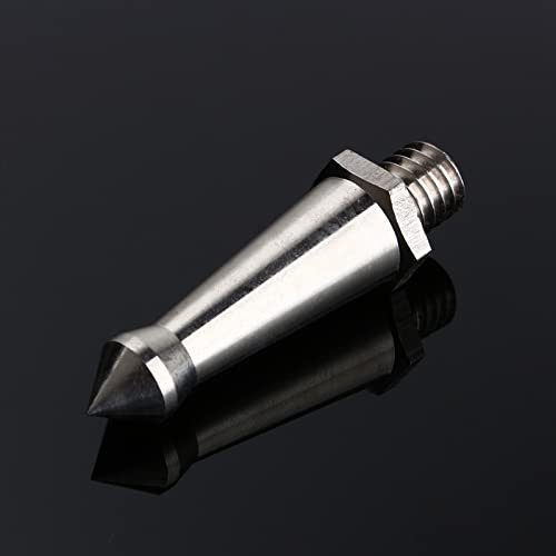 Tbest Edelstahl -Kamerazubehör Spikes Männliche Schraubenadapter für Stativmonopoden Ideal für Weiche Gelände Stallpassung für 3/8 -Zoll -Metallfaden Silber