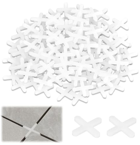 500 Pcs 3mm Tile Spacers,Tile Spacers 3mm Plastic Cross Shaped Gasket Spacers Tiling Tools,for Ceramic Tile Installation,Tile Fixing Mat Road Mat (White)