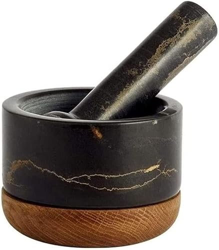 CEHJZQRPL Pilon et mortier, Broyeur à épices en Pierre, broyeur et broyeur en marbre Naturel Poli, adapté au broyeur de pilules