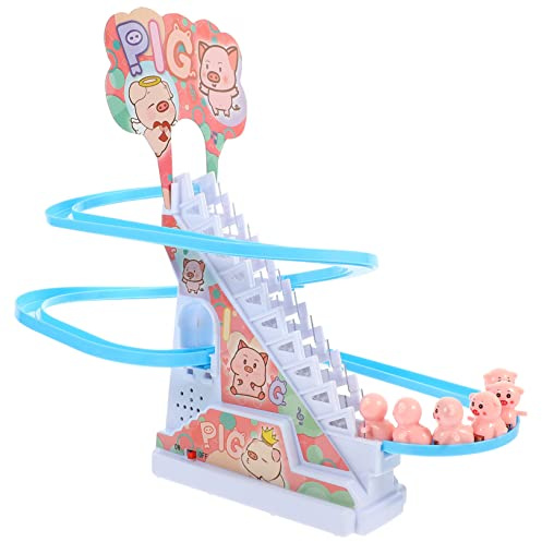 YARNOW Elektrischem Kletterspielzeug für Lustiges Treppen mit Musik und Licht Kleine Schweine im Paket Fördert die Kreativität und Motorik für Kleinkinder