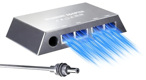 Adaptateur Ethernet Gen 3/Mini, prolongateur de réseau LAN RJ45 4 Ports Gigabit, répartiteur LAN pour réseaux externes câblés, Connexion simultanée de 4 appareils