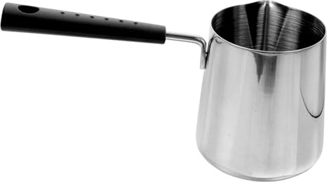 Petite Casserole en Acier Inoxydable Argenté 600ml, Casserole Bec Verseur | Poignée Ergonomique, Chauffe le Lait et Verse avec Précision, Cuisson sur Induction ou Gaz