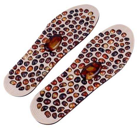 Abaodam Foot Massaging Insoles Pair for Women Rubber Cobblestone Foot Pad Cushion Acupressure Therapy Shoe Inserts for Plantar Relief