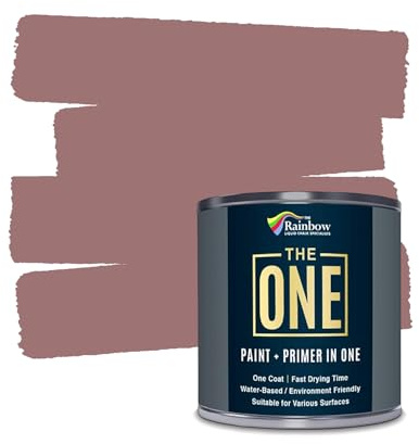 THE ONE All-In-One Paint & Primer - Dark Pink Matt, 250 ml | Multi-Surface 1 Coat Formula | Easy Indoor & Outdoor Decorating for Home & Garden Walls, Floors, Furniture | Durable, Water-Based, Low VOC