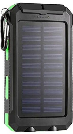 AMISENK Doppio pacco batteria 20000mAh ricarica ad alta velocità con la luce del LED per tutti i telefoni cellulari Banca solare impermeabile del caricatore
