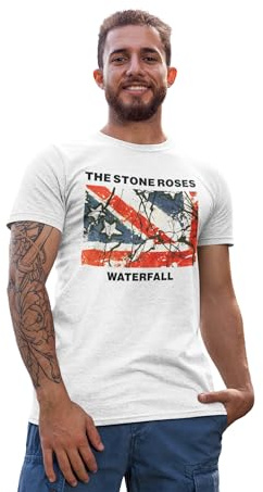 Roses T-Shirt - Waterfall Single Cover Image in White – Officially Licenced