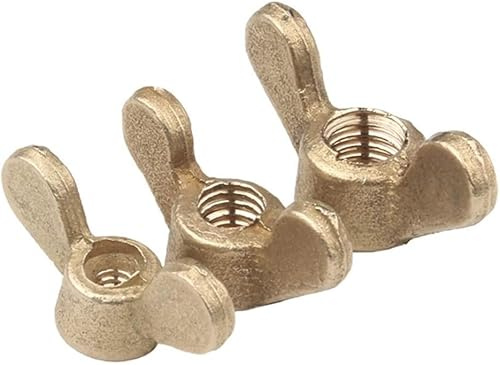 PSRONYAOG Wing Nut - Brass Nut Bolt Cap Hand Twist Screw Nails Components(M14 (2pcs))