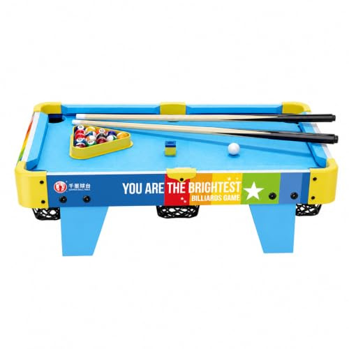 Qianly Mesa Billar Mini y Futbolín para Niños, Juego Interactivo para Casa