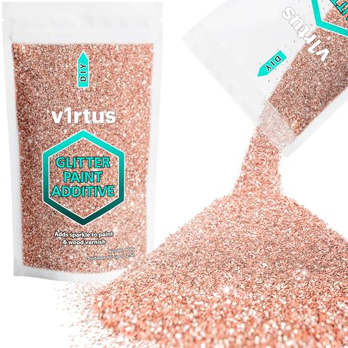 v1rtus Rose Gold Glitter Paint Additive 100g | Sparkle Glitter Paint for Walls Interior Exterior