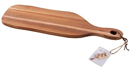 A'Domo PV-LIV-3060 Point-Virgule - Tabla de servir de madera de acacia con mango (51 x 16 x 1,5 cm), color marrón