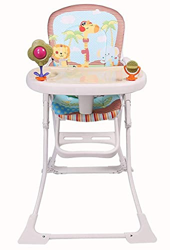 Star Ibaby - Chaise haute bébé avec jouets Pretty - Double plateau, repose-pieds réglable.