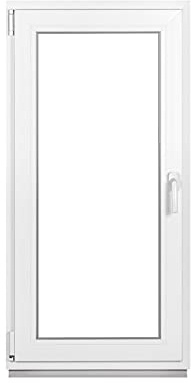Framex Kunststofffenster - Kellerfenster Weiß Argon Isoglas BxH: 400 x 1150 mm Garagenfenster/Gartenhaus Fenster BxH: 40 x 115 cm 3-fach Verglast Din Links Funktion Dreh Kipp Fenster