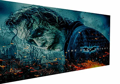 Magic Canvas Art - Bilder Filme The Dark Knight Joke Leinwandbild 1- teilig Hochwertiger Kunstdruck modern Wandbilder Wanddekoration Design Wand Bild, Größe: 180 x 90 cm