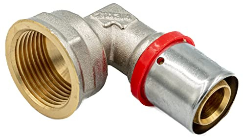 KNM Trade Armaturen Pressfitting Innengewinde PEX Rohr 32x1 | Messingchrom, Gebäude, Edelstahlhülse, FZZ, Heizungs-/Wasserinstallation, Innengewinde