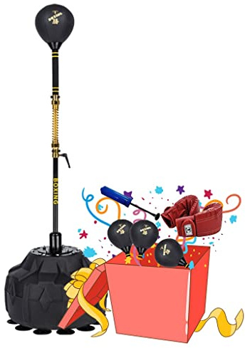 Boxsack Cobra Bag Fitness Reflex Bag Geschenk 4 Ersatzbälle Und Boxhandschuhe Freistehende Workout Punching Ball Speed ​​Bag Boxsack Mit Ständer Und Verstellbarer Höhe