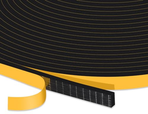 YIMIKI Burlete Puerta Entrada, Burlete Puerta, Tira Sellado Junta Espuma Aislante Acústico, para Grieta Antigolpe Resistente Buffer de Armario, Aire Acondicionado, 6mm(W) X 1.5mm(T), 20M