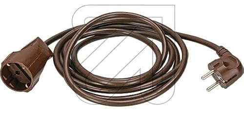 Verlängerungskabel Verlängerungsleitung * verschiedene Modelle, Farben, Längen und Anwendungsbereiche verfügbar * (5 m, braun Schuko)