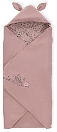 hauck Baby Einschlagdecke Snuggle N Dream für 3-Punkt-Gurt & 5-Punkt-Gurt, Baumwolle, Universal für Babyschale, Kindersitz, Reboarder, Kinderwagen, Buggy, Babywippe, Waschbar (Disney Bambi Rose)