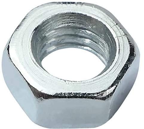 AERZETIX - C58245 - Set di 100 dadi esagonali smussati classici a 6 lati M5 - in acciaio - metrico femmina - colore argento