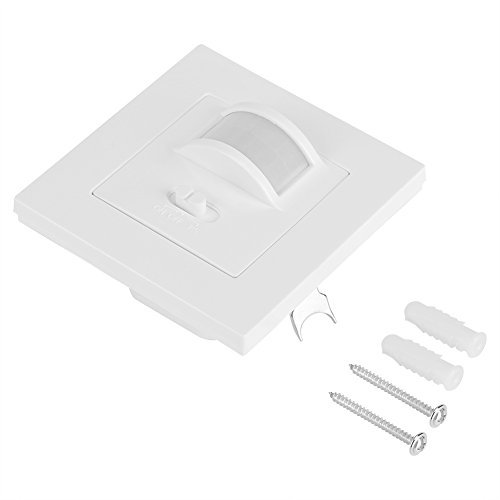 Akozon Interrupteur Radar, AC 110V-240V Infrarouge PIR Motion Sensor Encastré Interrupteur détecteur de Mouvement 140 degrés Mur Lampe Ampoule 110 V-240 V on Off Murale encastrée