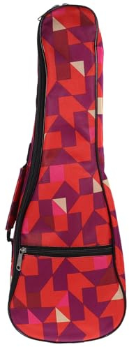 Supvox Ukulele Tasche Gepolstert: Oxford Stoff Wasserdicht mit Schultergurt | Geometrisches Design, Stoßschutz, Für Reisen Unterricht Zuhause, Tragbare Instrumententasche