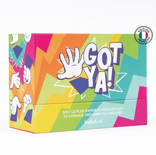 Hellofun! - GOT Ya! I Le Jeu où Vous devrez prouver Que Vous êtes Le Plus Rapide en connaissant Le vôtre, Plus de 280 Cartes, 500 Questions.