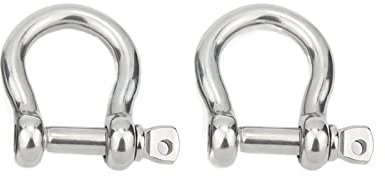 Schäkel mit Schraubbolzen, D-Ring-Schäkel, 1 Stück, Schäkel, M4, M5, M6, M8, M10, M12, M14, M16, Edelstahl 304, rostfrei, Schraubbolzen, Anker, Schäkel im europäischen Stil (Farbe: M6 1 Stück) (Color