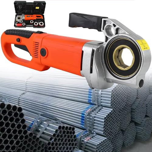 DPQYJPP Gewindeschneidset Rohre Einfädelbereich 25 Rm Rohreinfädler 2300W Elektrischer Rohreinfädler Gewindeschneidmaschine Rohrschneider Gewindeschneider Stanzset,4head