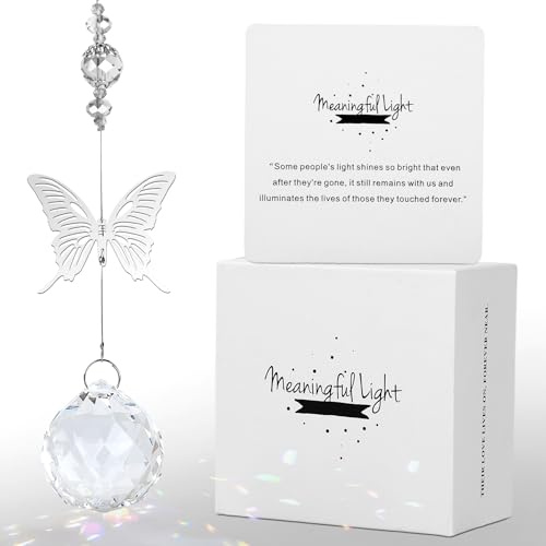 Modern Memorial Gifts: Bereavement Gift Ideas - Symbolic Rainbow Crystal Suncatcher, Funeral Gifts For Loss Of Loved One