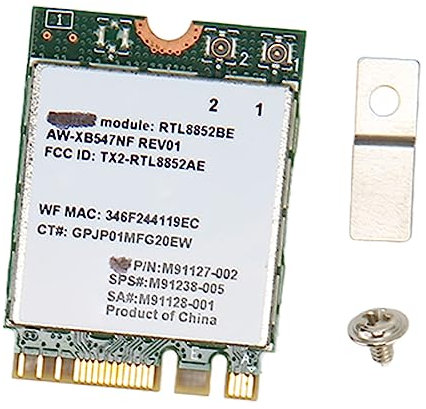 KIMISS RTL8852BE Network Card 2.4G 5G Dual Band 1800Mbps, 5.2 Enabled, M.2 Gigabit WiFi 6 Wireless Network Card for PC - Compatible with