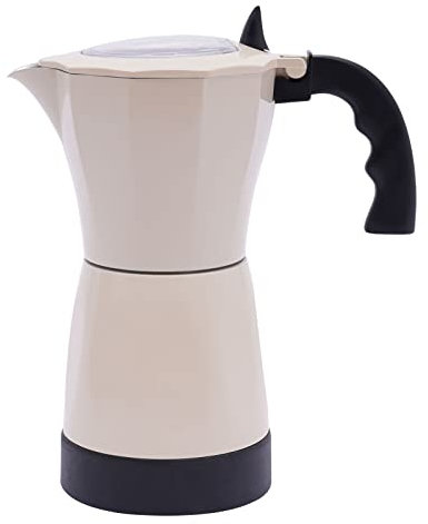 Wulimasun Cafetière Électrique,Machine à Café Électrique CafetièRe Expresso 6 Moka Italienne Pot 480W,Machine à Expresso Avec Base,Pour Bureau et Maison (Blanc Laiteux, 300ML)