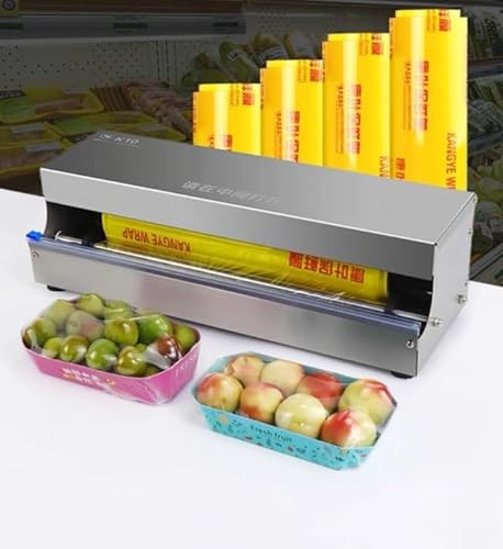 Seababyhouse Distributeur Manuel de Film D’Emballage Alimentaire, Machine d’Emballage de Film Étirable, Adapté au Film Alimentaire de 25-45cm (10-18) de Largeur