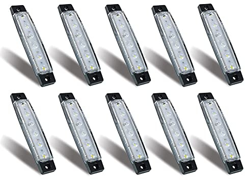 Fivetwofive 10 StüCk Marine Boot Beleuchtung,12V 24V wasserdichte Boot Innen Navigation Leisten Licht Deck Stufen Cockpit Beleuchtung,E