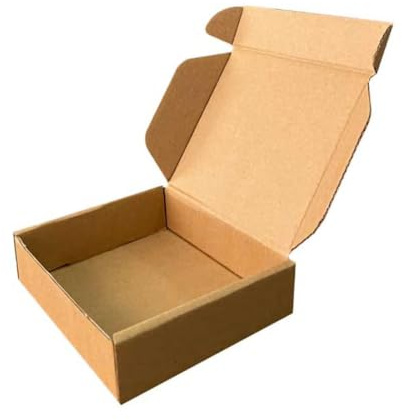 NoblesBox Folding Box 120 x 100 x 30 mm - Maxi Letter Box, Folding Box for Shipping, Post, Book Sending, Rectangular, Stable, Brown, Shipping Box (50)