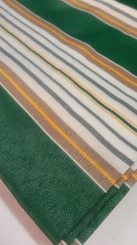 Corredocasa Tenda da Sole a Righe Strette con Anelli per Esterno in Tessuto Resistente Che Protegge dai Raggi Solari (Verde, 200X300 cm)