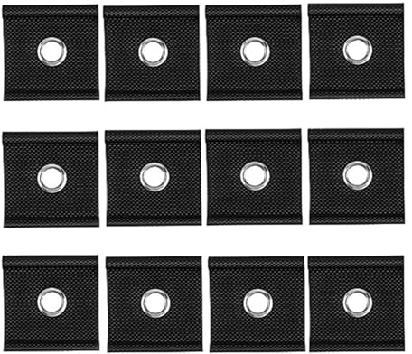 12 Pcs Vorzelt Wohnwagen Kederband KederöSe FüR Kederschiene 5/6mm - 7/8mm KederöSe Haken Kederhaken KederöSen Haken Kederschiene ZubehöR Geeignet FüR Wohnmobil Caravan Vorzelt Campingzelt (Schwarz)