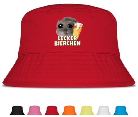 Lecker Bierchen - Lustiger Fischerhut – Der perfekte Sonnenhut für Herren & Damen – Ideal als Malle-Outfit, Party-Accessoire & Festival-Eimerhut für den Strand