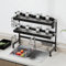 Stanew Escurridor de Platos, Escurreplatos Encima del Fregadero, Diseño Multifuncional con Soporte para Utensilios, Negro,para Encimera de Cocina y Fregadero -65cm