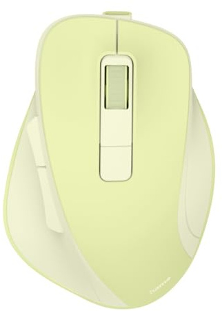 Hama Maus kabellos, wiederaufladbar (optische Funkmaus ohne Klickgeräusch, mit Akku, ergonomische Form, 6 Tasten, 800/1200/1600 DPI, KI Assistent, 2,4 GHz, ideal als Computermaus, Laptopmaus) grün