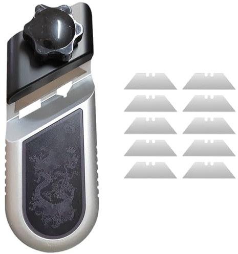 Pialla per smussatura del cartongesso a 45 gradi, in lega di alluminio, smussatore a V e U, strumento di taglio a 45 ° e 90 °, taglierina rapida manuale per cartongesso, con 10 lame per falegnami